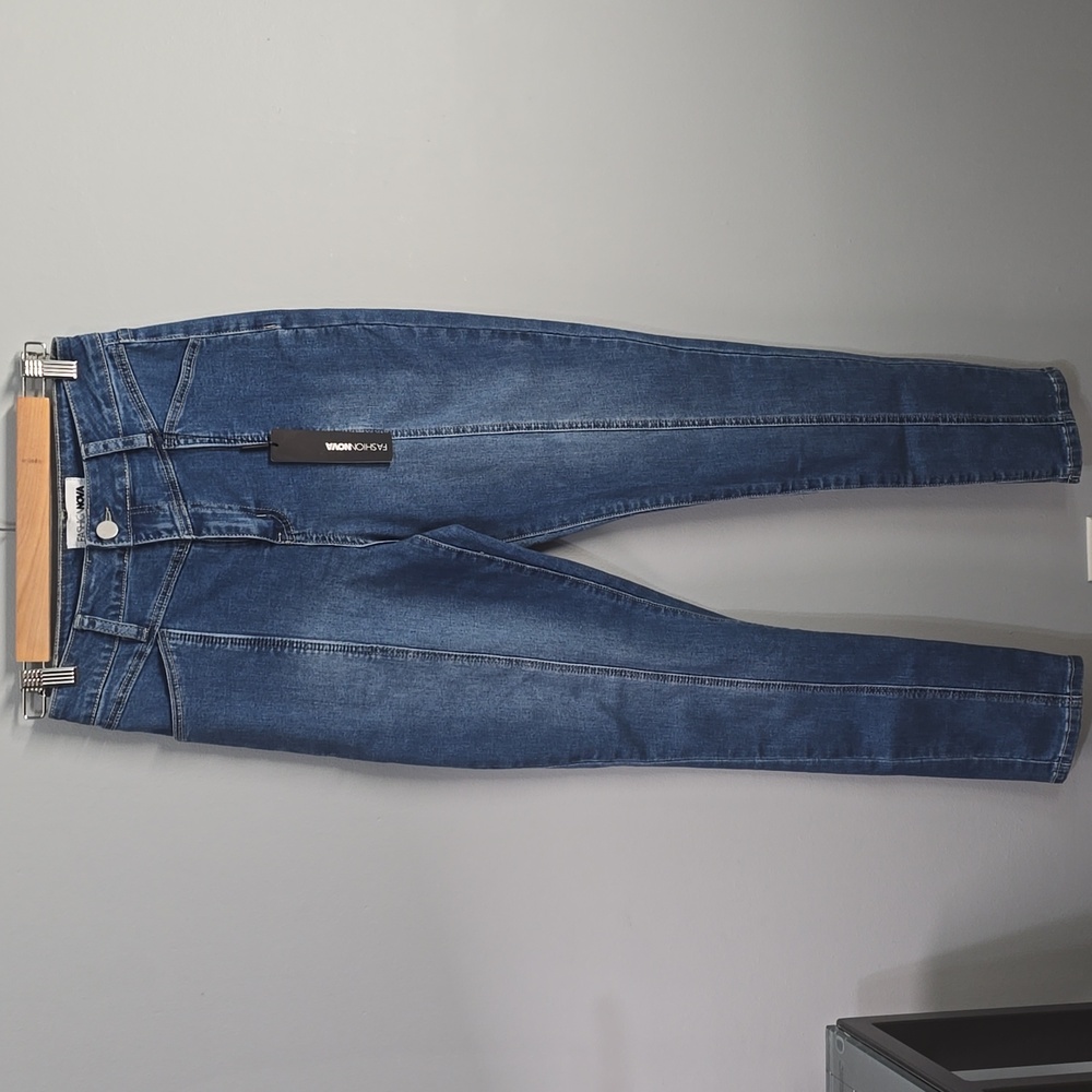 Fashion Nova Jeans Womens Size 7 Juniors Blue Elsie Sculpting Stretch Skinny‎
